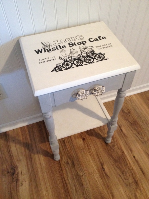 Chalk Paint Nightstand with Unique knobs
